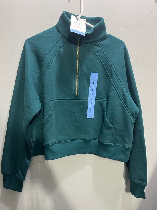 Tops - Women's Teal Half-Zip Pullover Sweatshirt